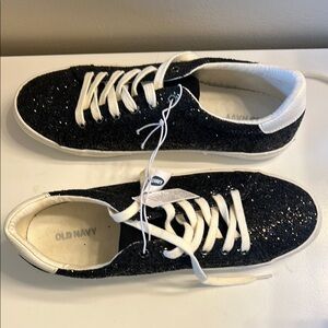 NWT Old Navy black glitter shoes